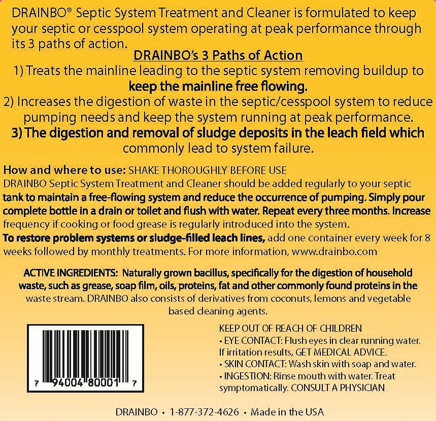 Drainbo® Natural Septic System Treatment