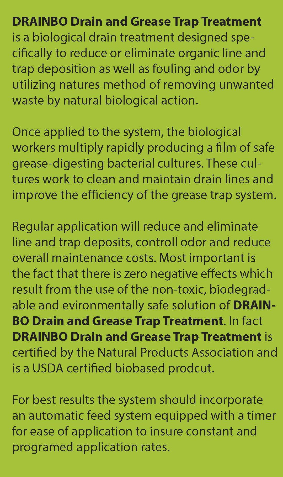Drain and Grease Trap Treatment